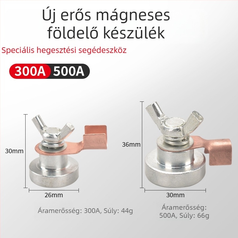 Pengpeng földelő csipesz, acél–réz testtel, 300A/500A áramerősség, földelő eszköz sorozat
