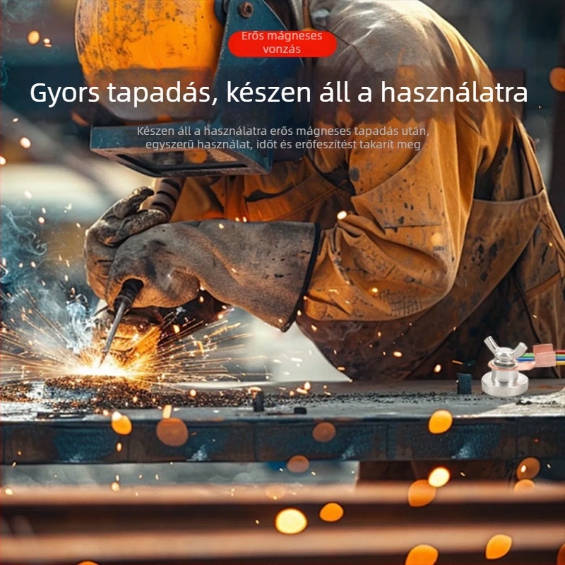 Pengpeng földelő csipesz, acél–réz testtel, 300A/500A áramerősség, földelő eszköz sorozat
