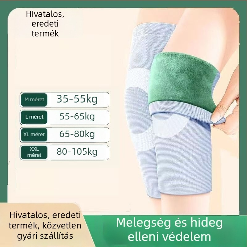 Térdmelegítők arany bársony borítással a melegítésért és ízületi védelemért őszi-téli kerékpározáshoz, idősek számára