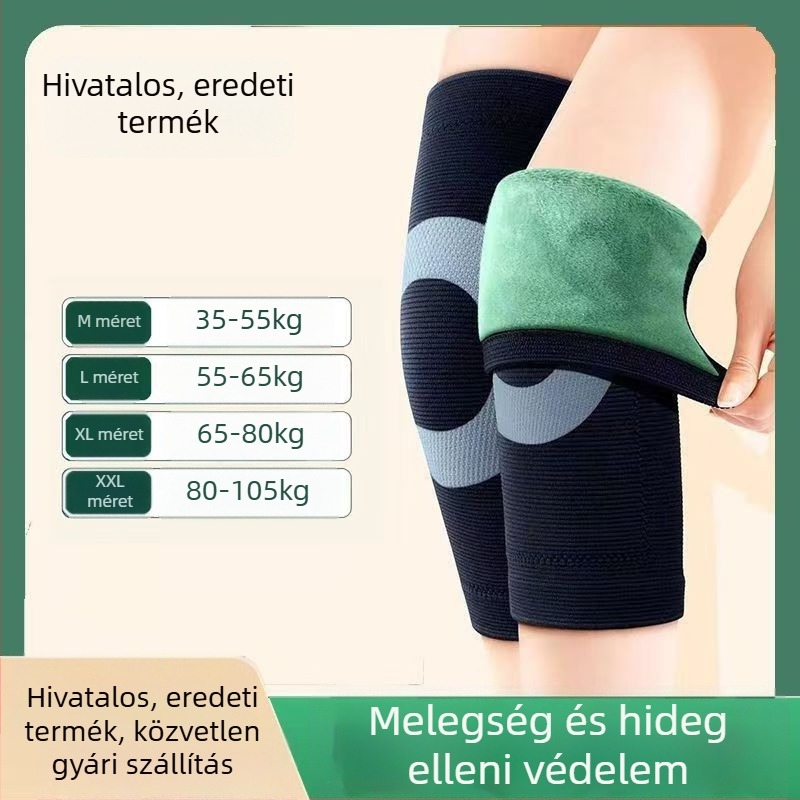 Térdmelegítők arany bársony borítással a melegítésért és ízületi védelemért őszi-téli kerékpározáshoz, idősek számára