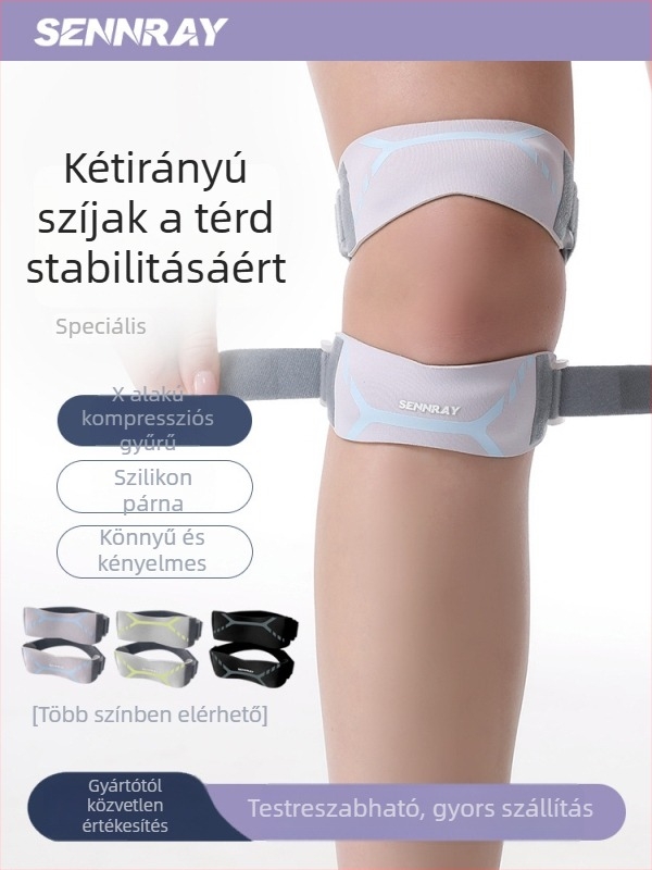 Sportos térdvédők – patella védelem, csúszásmentes kialakítás futáshoz, kosárlabdához, ugrókötelezéshez és tollaslabdához