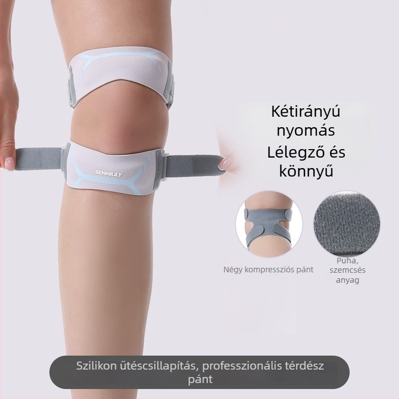 Sportos térdvédők – patella védelem, csúszásmentes kialakítás futáshoz, kosárlabdához, ugrókötelezéshez és tollaslabdához