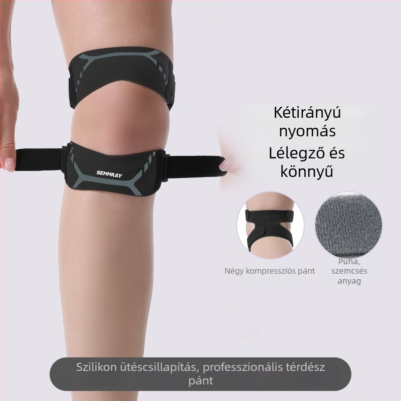Sportos térdvédők – patella védelem, csúszásmentes kialakítás futáshoz, kosárlabdához, ugrókötelezéshez és tollaslabdához