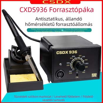 Állítható hőmérsékletű forrasztó állomás készlet, 70W-os elektromos fűtésű forrasztóval otthoni karbantartáshoz (70W, állítható hőmérséklet, elektromos fűtés)