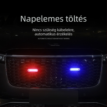 Napelemes figyelmeztető lámpa, villogó mód, vízálló, vezeték nélküli, 3W, 5V, 2A, dekoratív lámpa elektromos járművekhez