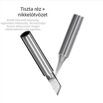 Ólommentes forrasztófej készlet – egyenes és hajlított fejjel, rézből, 936-os forrasztóállomáshoz