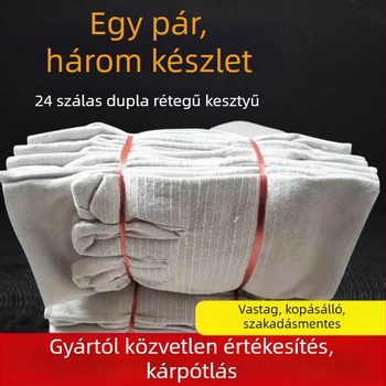 Védőkesztyű hegesztéshez és műhelymunkához – marhabőr + vászon, hőálló, kopásálló, lélegző, csúszásmentes, égésálló