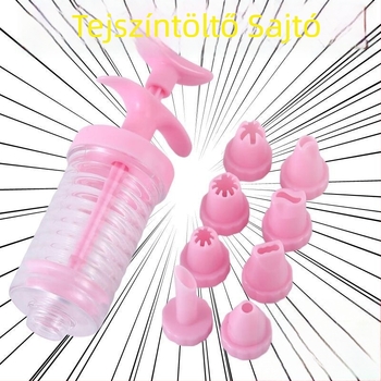 Díszítő pisztoly csővel és töltőtasakkal – Unique márka, Modern egyszerű stílus, 2023-as kiadás