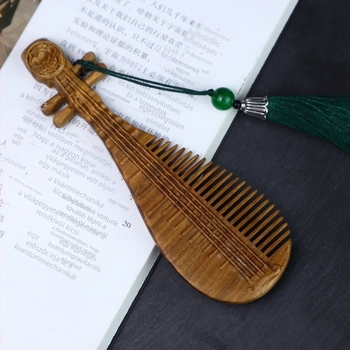 Pipa-stílusú fa fésű, kínai dizájn, Yan bixing crafts