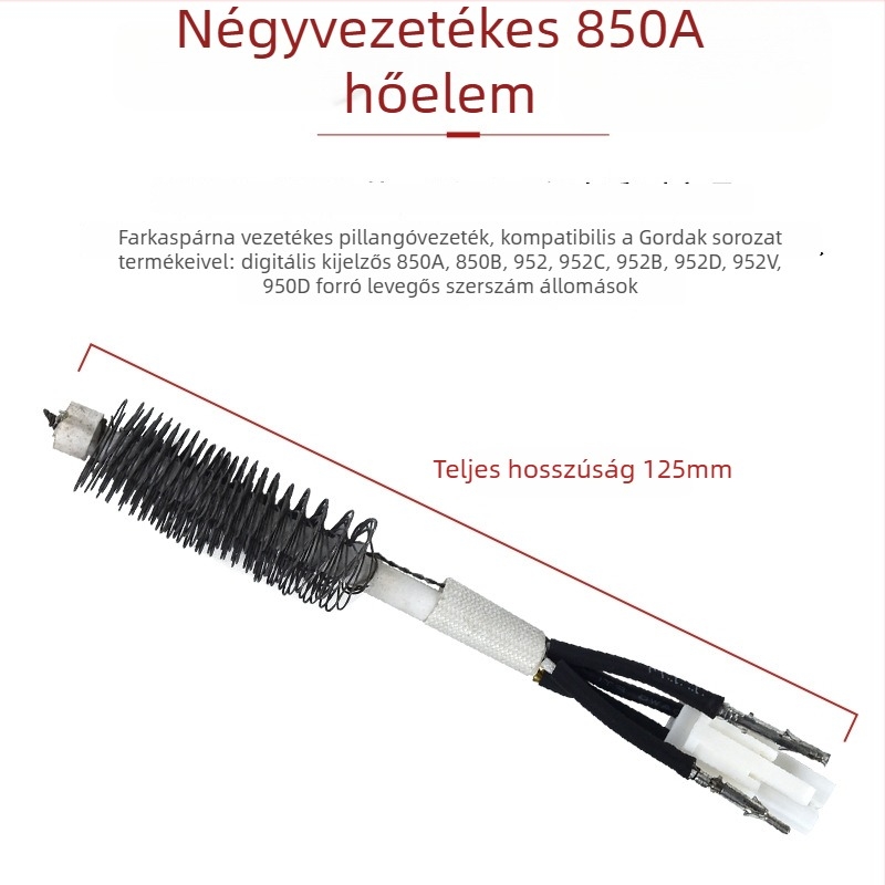 Gaudi melegítőmag meleg levegős pisztolyhoz – 850B/952-sorozat, pillangó négyvezetékes fűtőcső