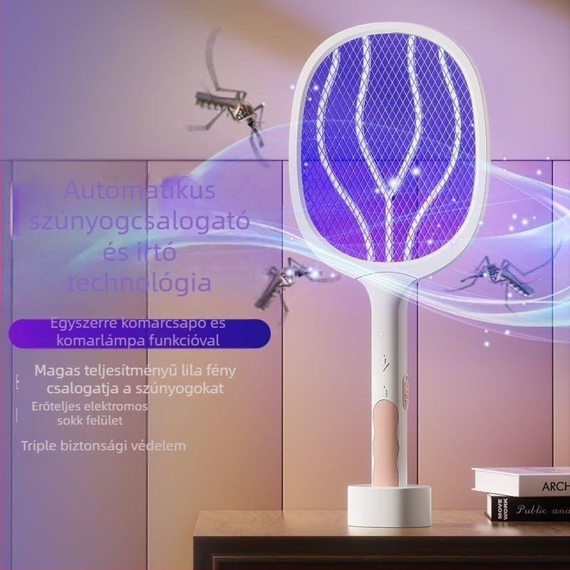 Beltéri elektromos szúnyogcsapó, feltöltő akkumulátorral, LED-fény, 21–30 m² lefedettség, üzemidő több mint 12 óra