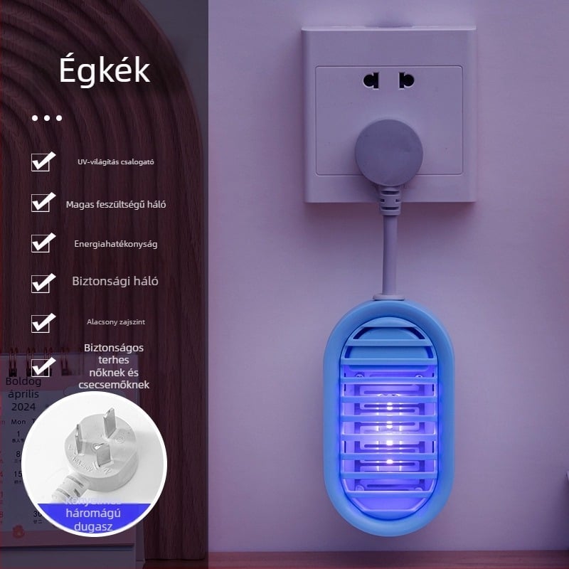 Okos elektromos szúnyog- és legyirtó lámpa otthoni és éttermi használatra, 10V, 1W, elektromos sokk