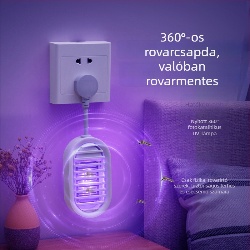 Okos elektromos szúnyog- és legyirtó lámpa otthoni és éttermi használatra, 10V, 1W, elektromos sokk