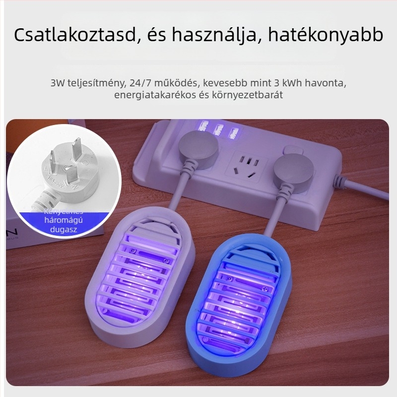 Okos elektromos szúnyog- és legyirtó lámpa otthoni és éttermi használatra, 10V, 1W, elektromos sokk