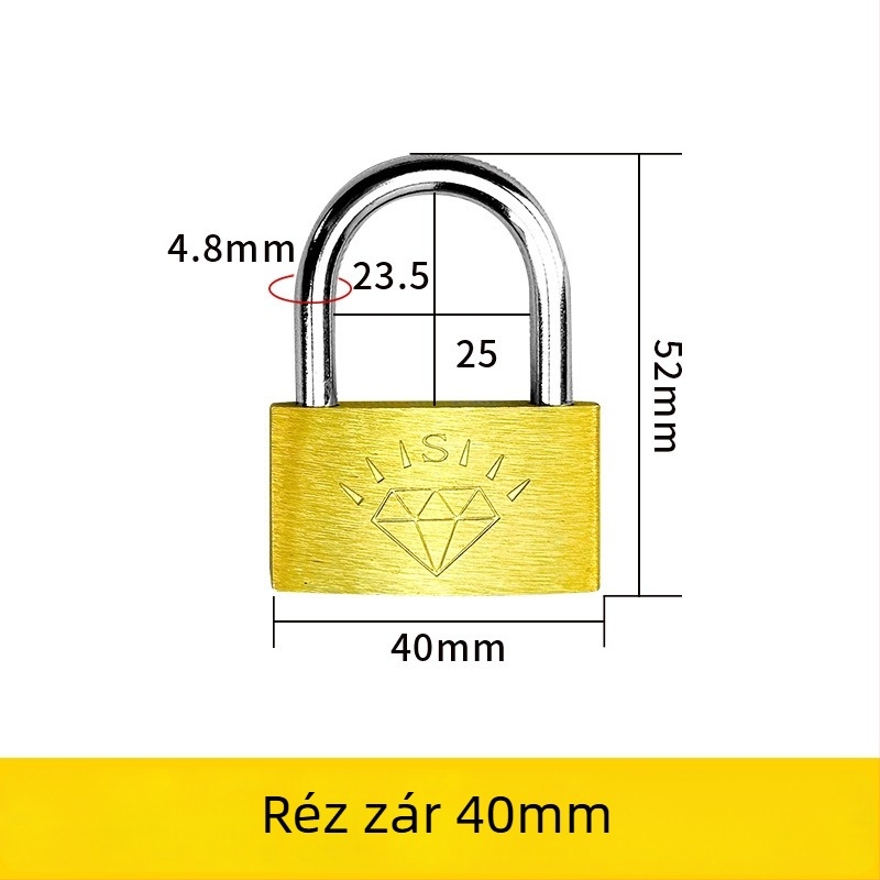 Sárgaréz lakat – XB márka, Háztartási lakat, Modell Brass, Modern egyszerű stílus, Alkalmazási terület: Egyéb