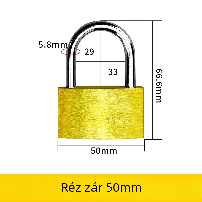 Sárgaréz lakat – XB márka, Háztartási lakat, Modell Brass, Modern egyszerű stílus, Alkalmazási terület: Egyéb