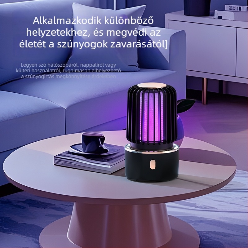 Lila fénnyel működő elektromos szúnyogölő lámpa, automata csalogatás, beltéri és kültéri használatra, szúnyogcsapda és legyek elleni készülék