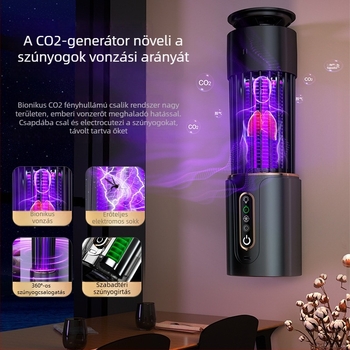 USB-töltésű szúnyogirtó lámpa elektrosokk-kal, csendes működés, beltéri és kültéri használatra, hordozható éjszakai fény