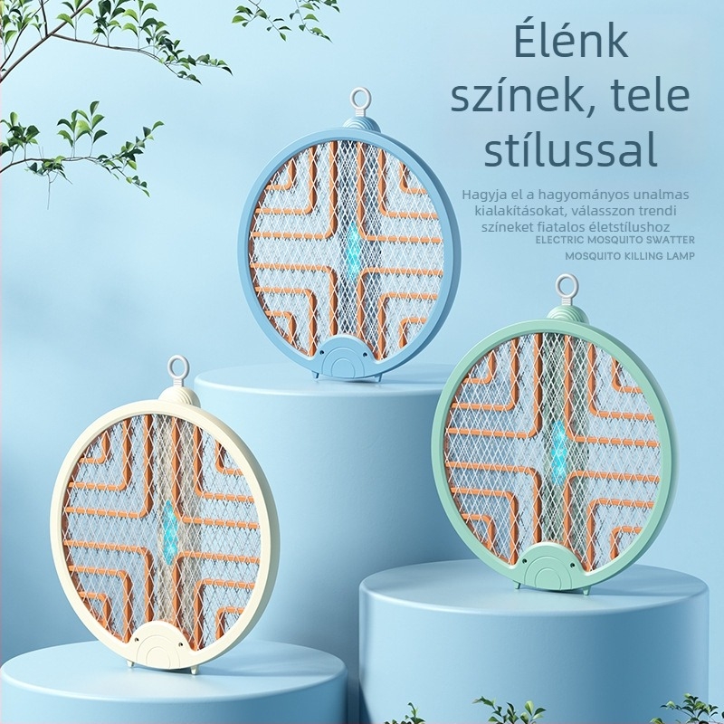 Összecsukható elektromos szúnyogcsapó LED-del, 4,2V, 2W, testreszabható