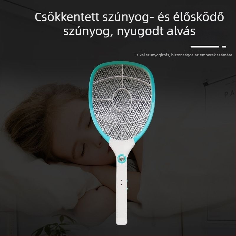 Beépített akkumulátorral és LED-del ellátott elektromos szúnyogcsapó, 11–20 m² lefedettség, 8–12 órás üzemidő