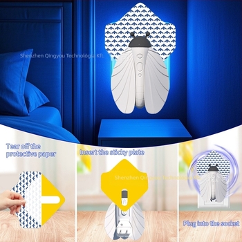 LED-s szúnyogirtó ragasztóval, dugaszolós működés, 21–30 m²-es helyiségekhez, PP burkolat, 0,23 kg
