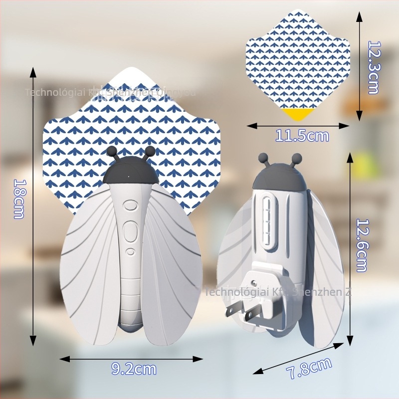 LED-s szúnyogirtó ragasztóval, dugaszolós működés, 21–30 m²-es helyiségekhez, PP burkolat, 0,23 kg