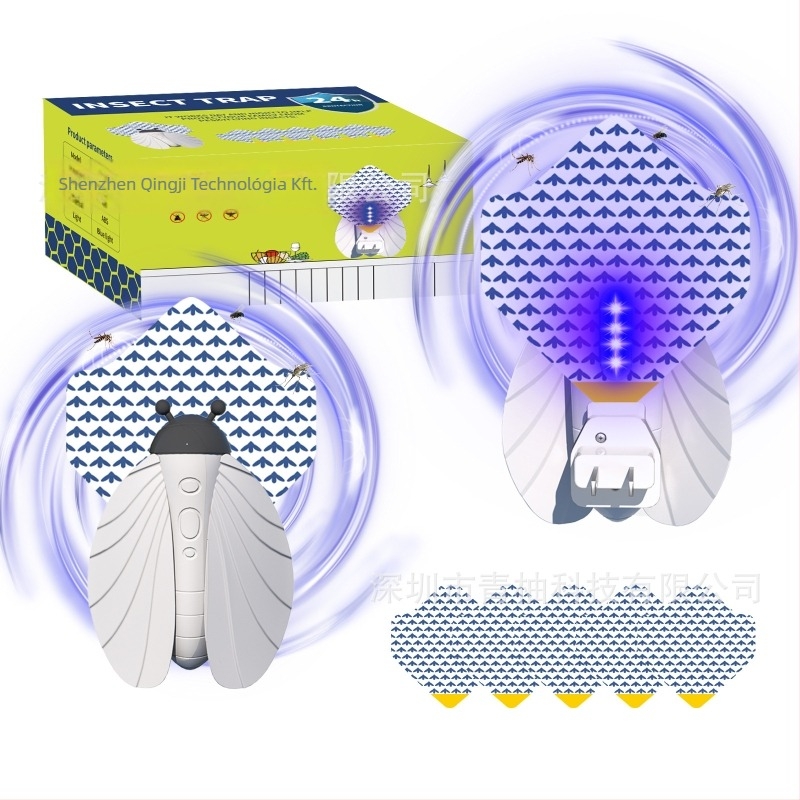LED-s szúnyogirtó ragasztóval, dugaszolós működés, 21–30 m²-es helyiségekhez, PP burkolat, 0,23 kg