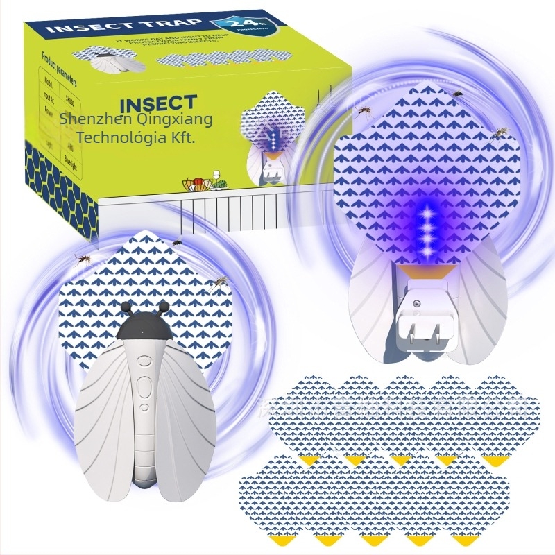 LED-s szúnyogirtó ragasztóval, dugaszolós működés, 21–30 m²-es helyiségekhez, PP burkolat, 0,23 kg