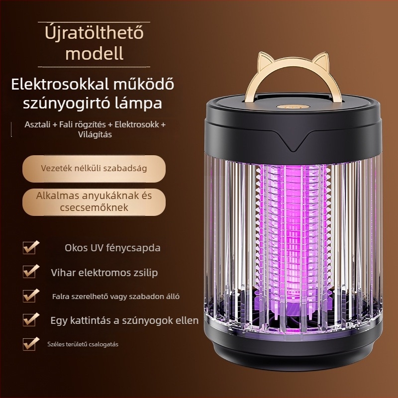 Szúnyogirtó lámpa, kültéri UV lámpa, beépített 1001–1600mAh akkumulátor, 21–30 m² lefedettség, 3–6 órás üzemidő, többszintű szabályozás