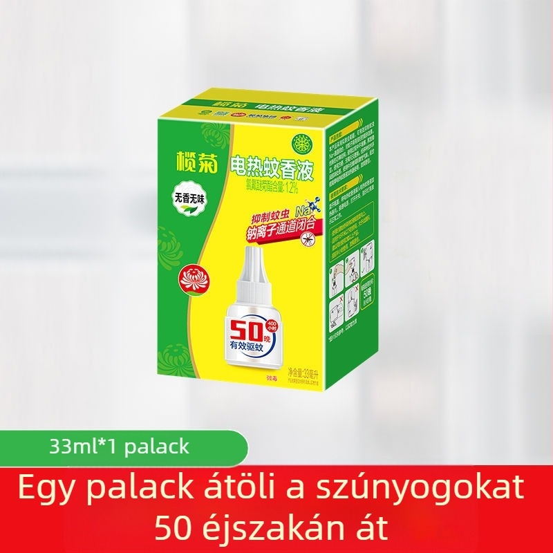 Elektromos szúnyogriasztó folyadék – folyékony forma, 33 ml, 72 darabos csomag, pesticid igazolvány wp20160050