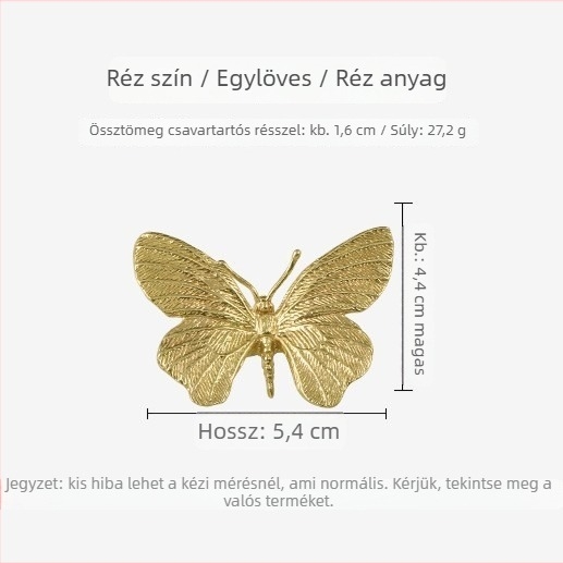 Kreatív rovar alakú fogó szekrényekhez – rovaros design, rézöntvény, felületre szerelhető, új kínai stílusú bútorhardver
