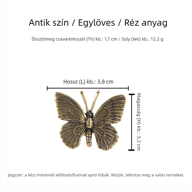 Kreatív rovar alakú fogó szekrényekhez – rovaros design, rézöntvény, felületre szerelhető, új kínai stílusú bútorhardver