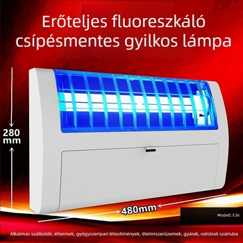Ragasztó szúnyog-gyilkos lámpa UV fénnyel, 61㎡+ lefedettség, modell E36/E36L, ragasztó típus, akkumulátor nélkül