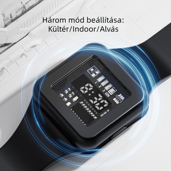 Elektronikus szúnyogriasztó karkötő/óra, modell TS-36, négyszögletes formájú, töltés támogatott, 5V