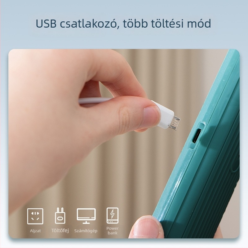 Kézi USB-töltésű elektromos szúnyogcsapó LED‑fény, ABS burkolat, 21-30㎡ lefedettség, 1001-1600 mAh akkumulátor, tűzálló kialakítás