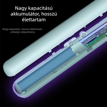 2-in-1 elektromos szúnyogírtó LED-es csapdával, kézi kivitelhez alap, akár 10 m²-re, beépített akkumulátor max 500 mAh, töltési idő 1–3 óra, üzemidő max 1 óra