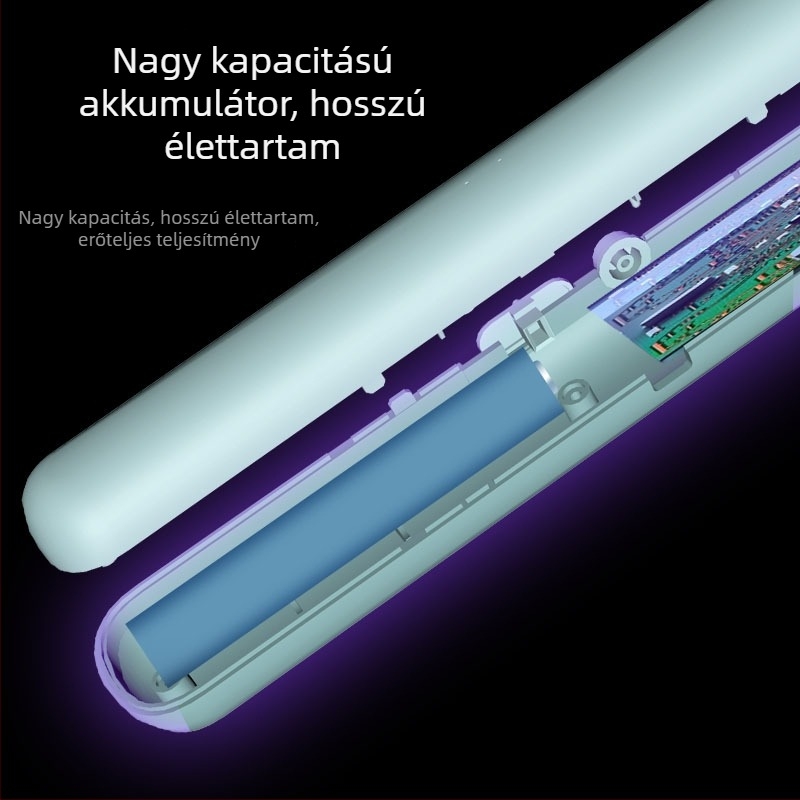 2-in-1 elektromos szúnyogírtó LED-es csapdával, kézi kivitelhez alap, akár 10 m²-re, beépített akkumulátor max 500 mAh, töltési idő 1–3 óra, üzemidő max 1 óra