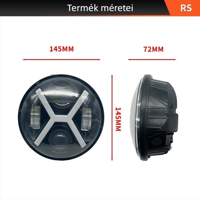 LED elsőfényszóró terepjáróhoz és motorkerékpárokhoz, alumínium ház, fókuszlencse, 12-60V, 40W, 5000 lm