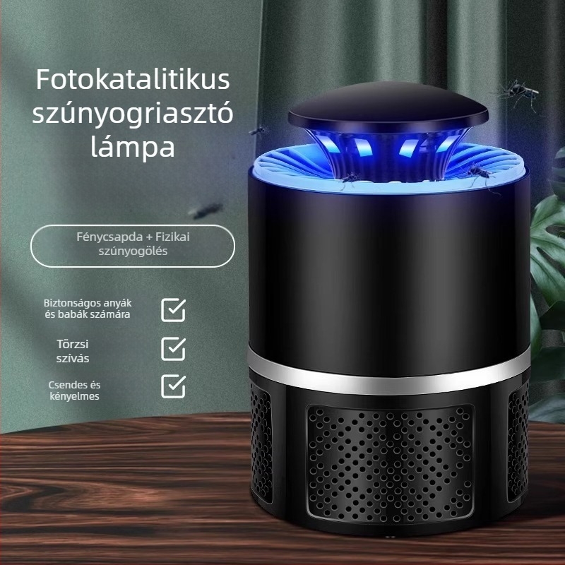 Beltéri szúnyogirtó lámpa LED-del, belélegzéssel működik, 21–30 m²-es lefedettség, beépített akkumulátor nélkül