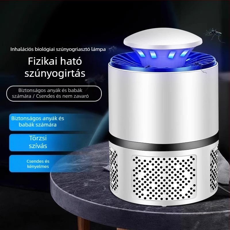 Beltéri szúnyogirtó lámpa LED-del, belélegzéssel működik, 21–30 m²-es lefedettség, beépített akkumulátor nélkül