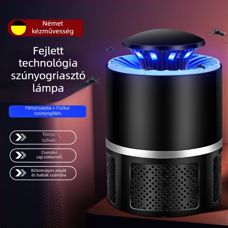 Beltéri szúnyogirtó lámpa LED-del, belélegzéssel működik, 21–30 m²-es lefedettség, beépített akkumulátor nélkül