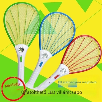 LED világítású elektromos szúnyogcsapó, beépített 501–800 mAh-s akkumulátorral, nagy Ni-Zn-Fe háló 11–20㎡-re, töltési idő 1–3 óra