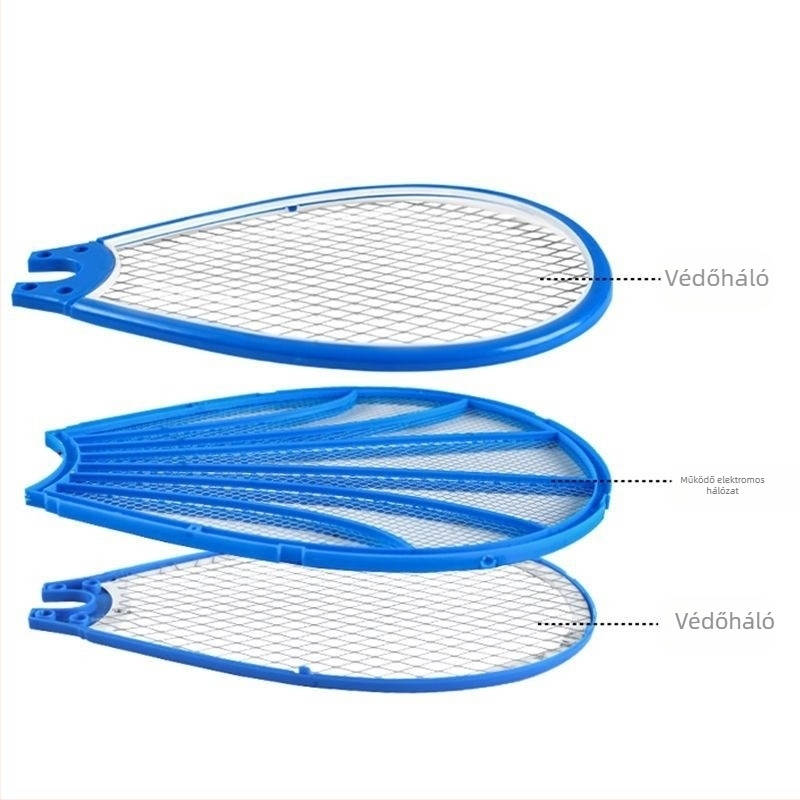 LED világítású elektromos szúnyogcsapó, beépített 501–800 mAh-s akkumulátorral, nagy Ni-Zn-Fe háló 11–20㎡-re, töltési idő 1–3 óra