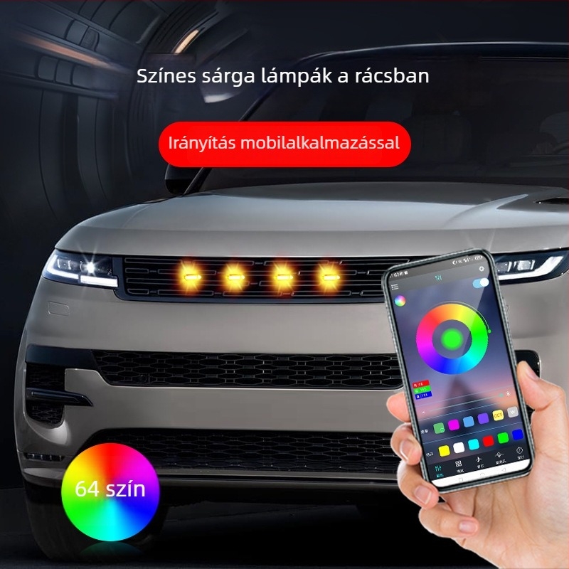 Autógrill LED világítás, 12V, ABS+LED anyag, műanyag burkolat, általános használat