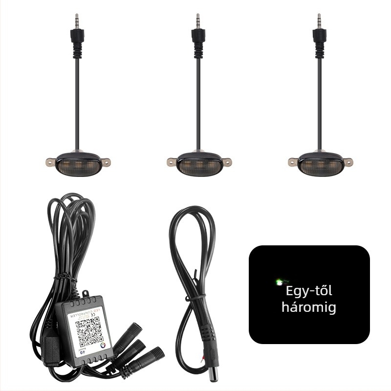 Autógrill LED világítás, 12V, ABS+LED anyag, műanyag burkolat, általános használat