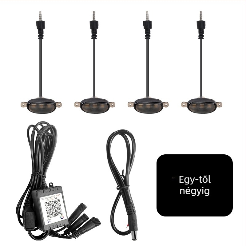 Autógrill LED világítás, 12V, ABS+LED anyag, műanyag burkolat, általános használat