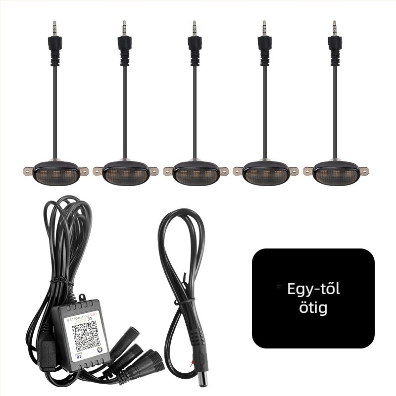 Autógrill LED világítás, 12V, ABS+LED anyag, műanyag burkolat, általános használat