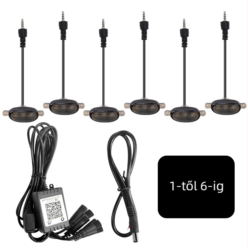 Autógrill LED világítás, 12V, ABS+LED anyag, műanyag burkolat, általános használat