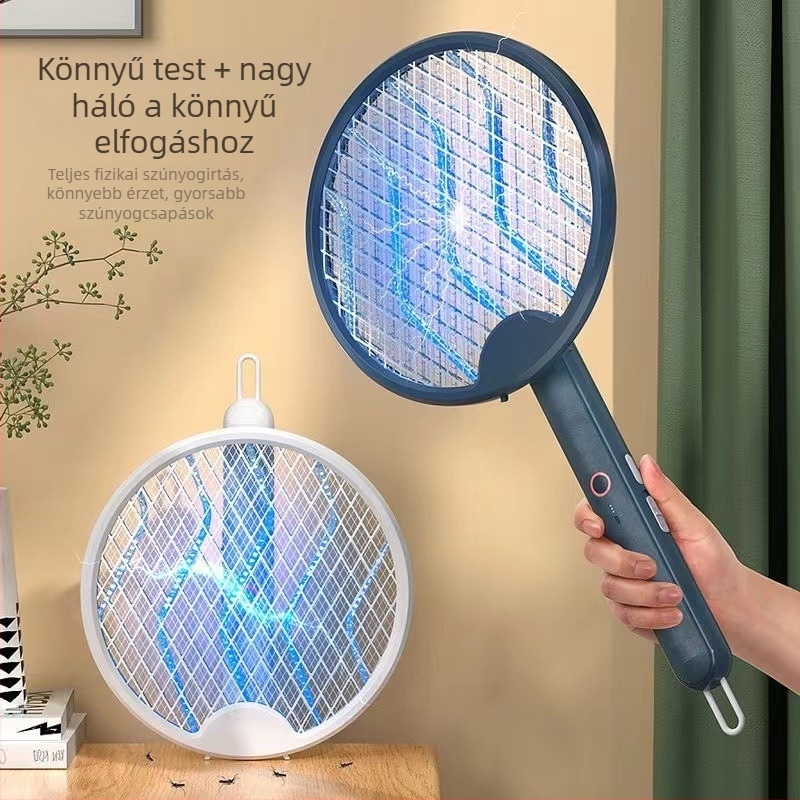 Elektromos szúnyogcsapó - összecsukható, Négy az egyben, USB töltés, 0–180° forgás, beépített 1000 mAh akkumulátor