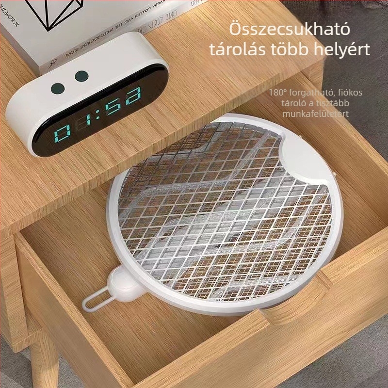 Elektromos szúnyogcsapó - összecsukható, Négy az egyben, USB töltés, 0–180° forgás, beépített 1000 mAh akkumulátor